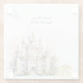 Kasteel en koets glazen onderzetter (Achterkant)