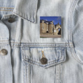 Kasteel en museum, Boulogne, Pas-de-Calais, Vierkante Button 5,1 Cm (In situ)