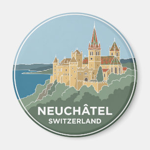 Kasteel en Stiftskerk, Neuchâtel Magneet