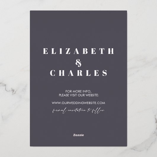 Kasteel Engels Manor Oude Kerk Save The Date Folie Uitnodiging (Achterkant)