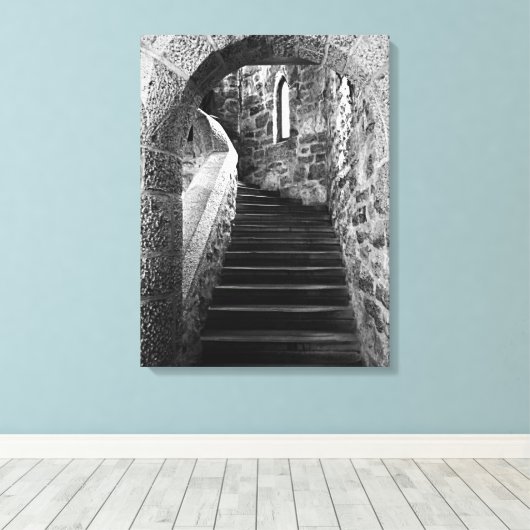 Kasteel Fotografie Canvas Kunst Kasteel Trap (Insitu (Houten vloer))