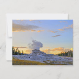 Kasteel Geyser bij zonsondergang, Yellowstone Nati Briefkaart