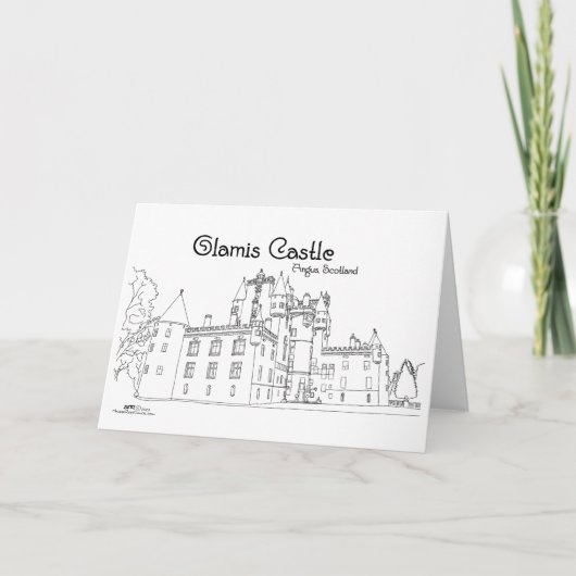 Kasteel Glamis Schotland Kaart (Voorkant)
