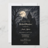 Kasteel Gotische Halloween Bruiloftsuitnodiging Kaart (Voorkant)
