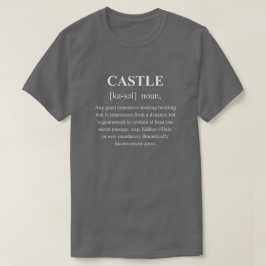 Kasteel Grappige Gaming Definitie Met Witte Tekst T-shirt