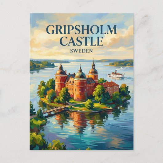 Kasteel Gripsholm Zweden Briefkaart (Voorkant)