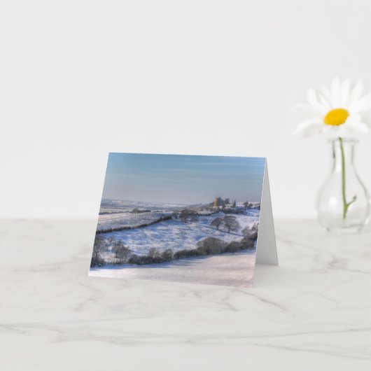 Kasteel Hadleigh in de Kaart van de sneeuwkerst (Kleine Plant)