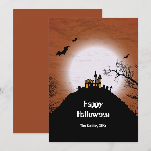 Kasteel Halloween Maan Halloween (Voorkant / Achterkant)