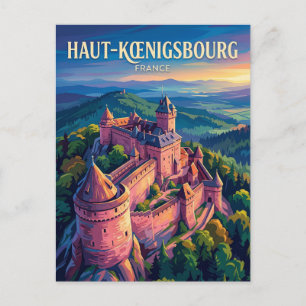 Kasteel Haut-Kœnigsbourg Frankrijk Briefkaart