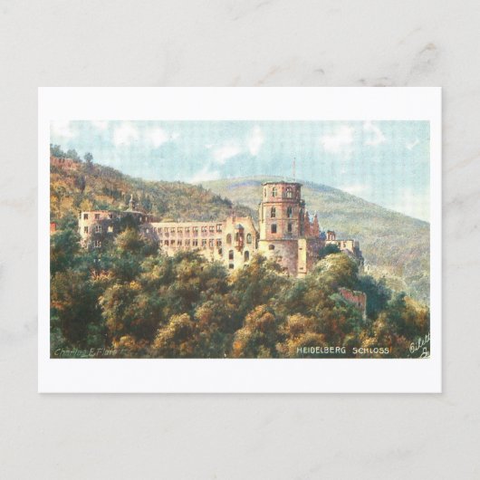Kasteel Heidelberg in oude staat Briefkaart (Voorkant)