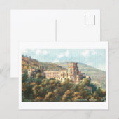 Kasteel Heidelberg in oude staat Briefkaart (Voorkant / Achterkant)