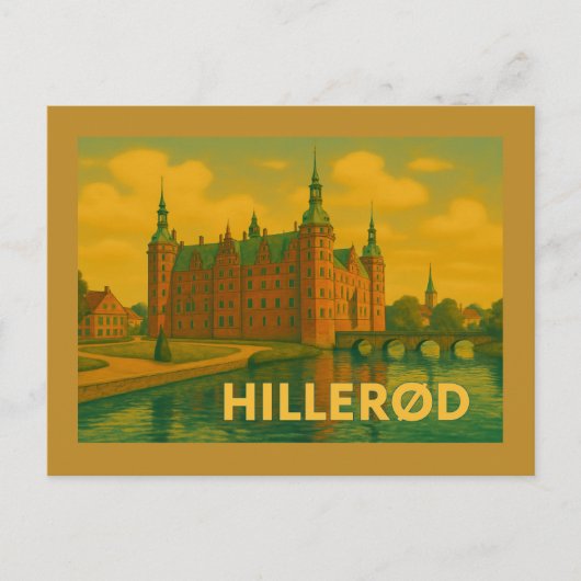 Kasteel Hillerød Denemarken Briefkaart (Voorkant)