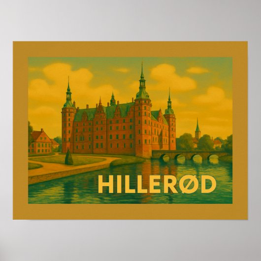 Kasteel Hillerød Denemarken Poster (Voorkant)