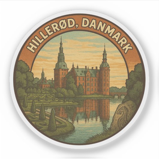 Kasteel Hillerød Denemarken Sticker (Voorkant)