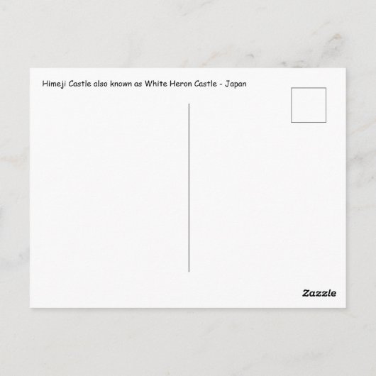 Kasteel Himeji - Japan Briefkaart (Achterkant)