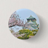 Kasteel Himeji met kersenbloesems Japan Ronde Button 3,2 Cm (Voorkant)