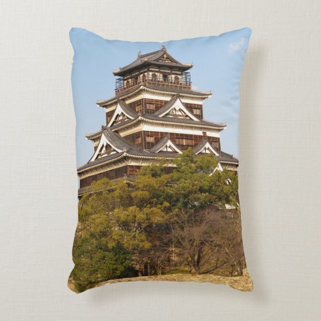 Kasteel Hiroshima 広島城, Hiroshima, Japan Accent Kussen (Voorkant(Verticaal))