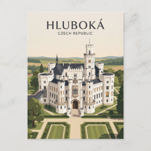 Kasteel Hluboká Tsjechië Briefkaart