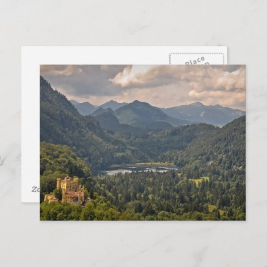 Kasteel Hohenschwangau in Beieren, Duitsland Briefkaart (Voorkant / Achterkant)