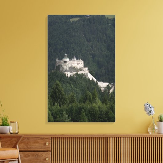 Kasteel Hohenwerfen Canvas Afdruk (Insitu (Woonkamer))