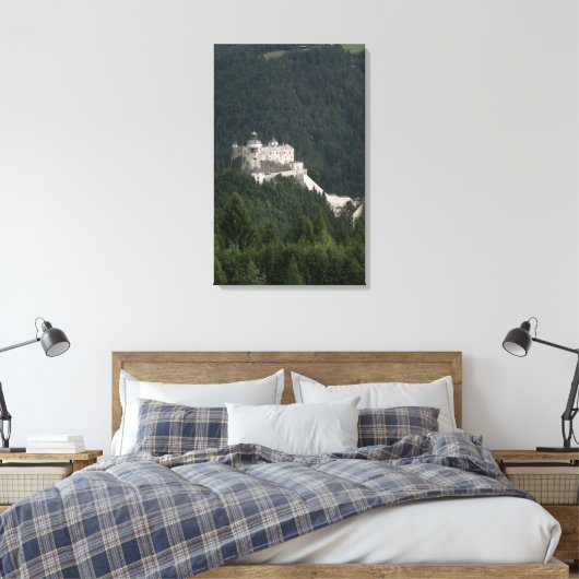 Kasteel Hohenwerfen Canvas Afdruk (Insitu (Slaapkamer))