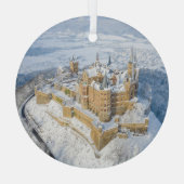 Kasteel Hohenzollern: besneeuwd Duitsland. Glas Ornament (Achterkant)