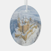 Kasteel Hohenzollern: besneeuwd Duitsland. Glas Ornament (Voorkant Rechts)