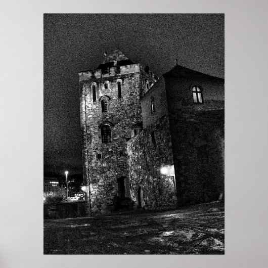 Kasteel in Bergen Poster (Voorkant)
