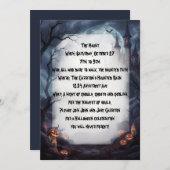 Kasteel in de mist Halloween Party Kaart (Voorkant / Achterkant)