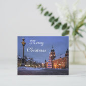 Kasteel in de tijd van Kerstmis Feestdagenkaart (Staand voorkant)