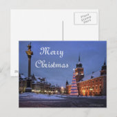 Kasteel in de tijd van Kerstmis Feestdagenkaart (Voorkant / Achterkant)