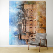 Kasteel in het bos wandkleed (In situ)