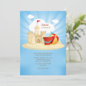 Kasteel in het Zand Uitnodiging (Staand voorkant)