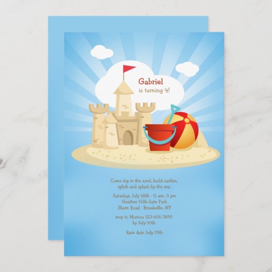 Kasteel in het Zand Uitnodiging (Voorkant / Achterkant)