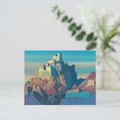 Kasteel in Ladakh door Nicholas Roerich Feestdagenkaart (Staand voorkant)