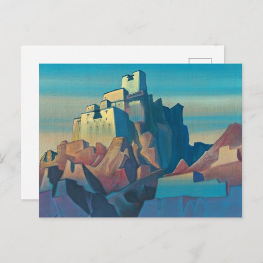 Kasteel in Ladakh door Nicholas Roerich Feestdagenkaart (Voorkant / Achterkant)