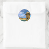 Kasteel in Malta Ronde Sticker (Tas)