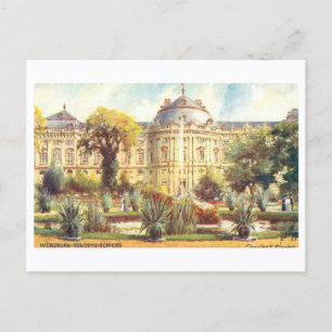 Kasteel in Würzburg, Duitsland Briefkaart