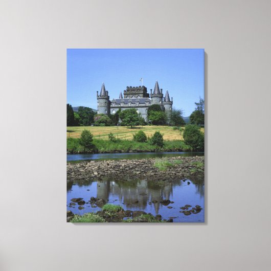 Kasteel Inverary, Strathclyde, Schotland Canvas Afdruk (Voorkant)