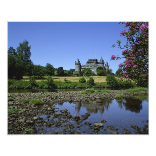 Kasteel Inverary, Strathclyde, Schotland Foto Afdruk (Voorkant)