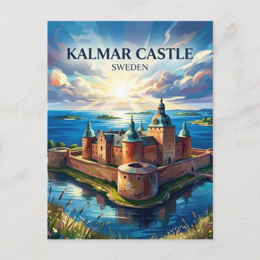 Kasteel Kalmar Zweden Briefkaart (Voorkant)