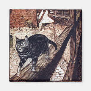 Kasteel Kat Rackham Illustratie Magneet
