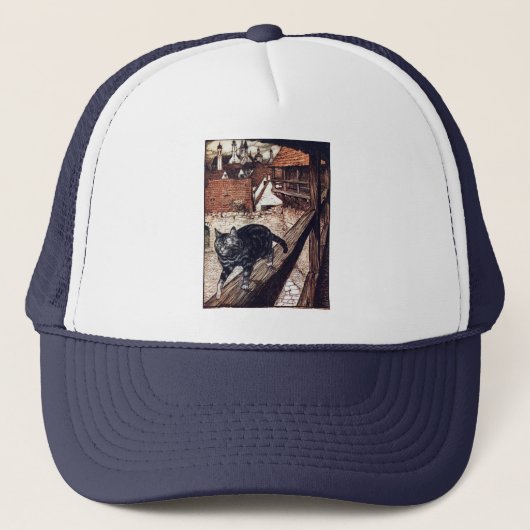 Kasteel Kat Rackham Illustratie Trucker Pet (Voorkant)