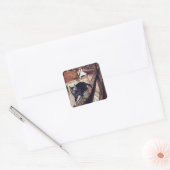 Kasteel Kat Rackham Illustratie Vierkante Sticker (Envelop)