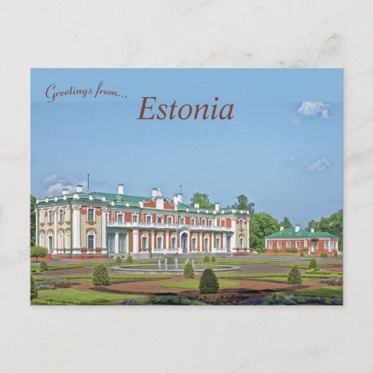 Kasteel Katharinental in Tallin Estland Briefkaart (Voorkant)