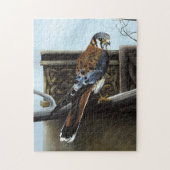 Kasteel Keltische torenvalk Vogel Legpuzzel (Verticaal)