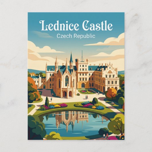 Kasteel Lednice Tsjechië Briefkaart (Voorkant)