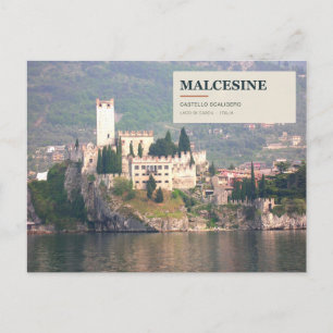 Kasteel Malcesine Scaligero aan het Gardameer Briefkaart