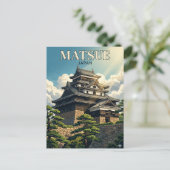 Kasteel Matsue Japan Briefkaart (Staand voorkant)