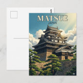 Kasteel Matsue Japan Briefkaart (Voorkant / Achterkant)
